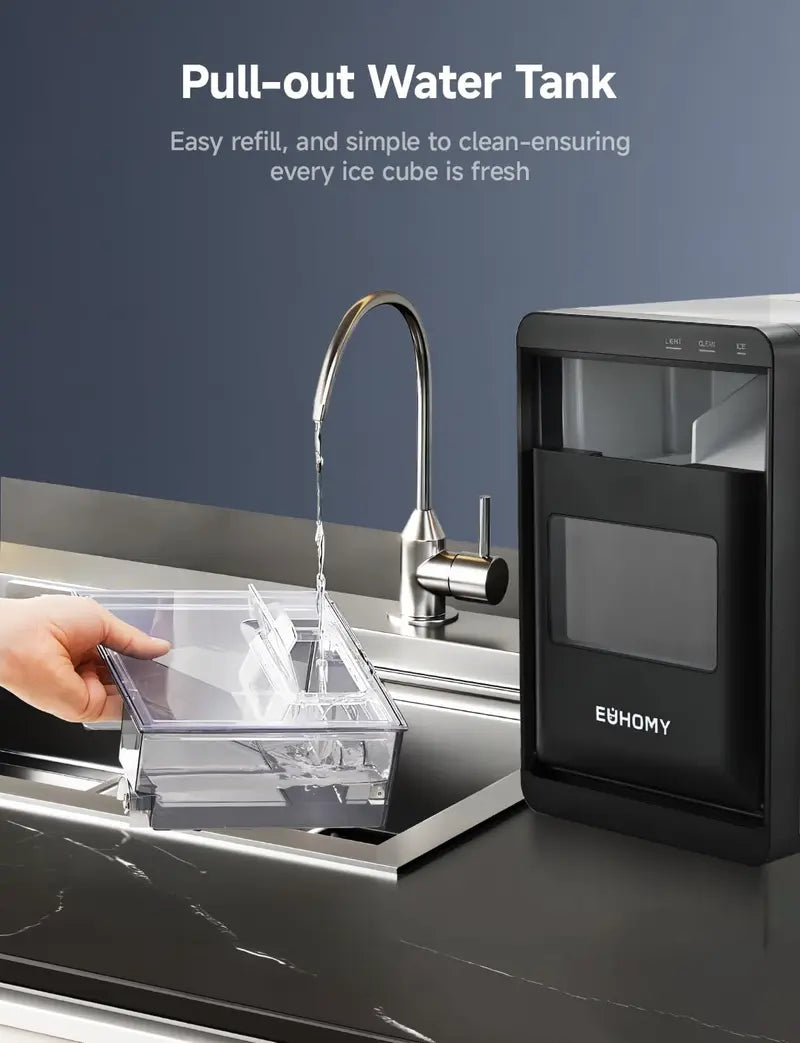 Countertop Nugget Ice Maker | 35–44 lbs/24H Pebble Ice Machine with Self-Cleaning