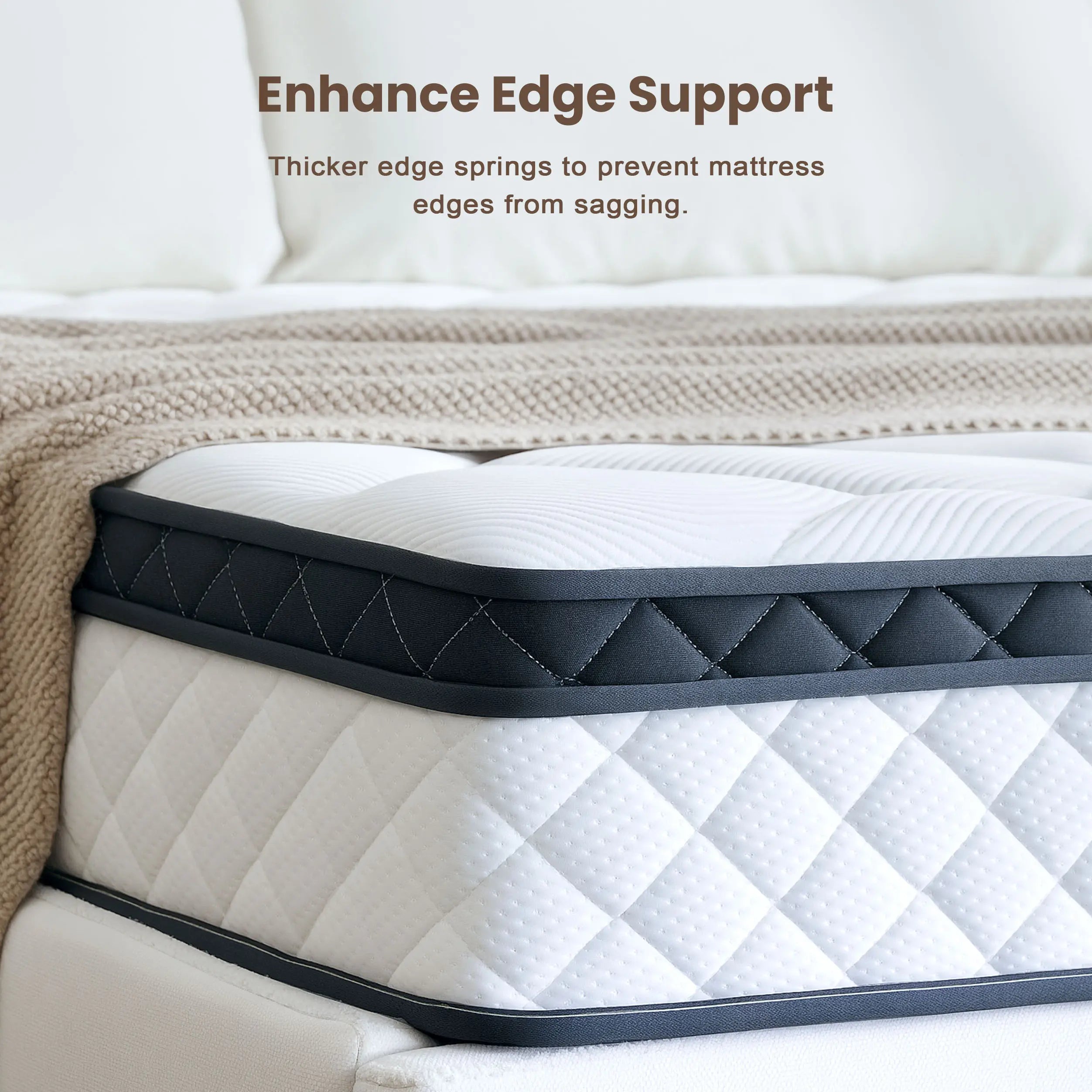 Hybrid Memory Foam Mattress in a Box (10–12”) | Pocket Coils, Back Support & Pressure Relief